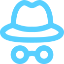 Privacy & Security icon light blue